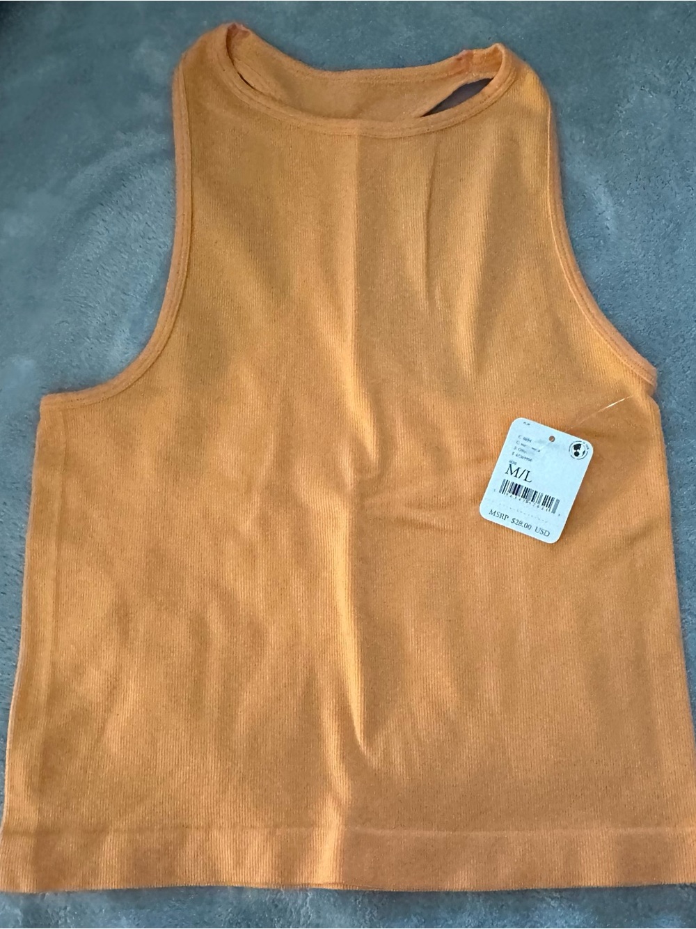 Free People Sunlit Ribbed High-Neck Tank